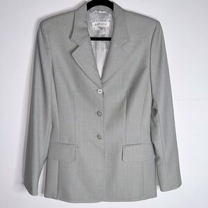 Vintage Escada Gray Italian Wool Blazer